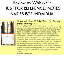 将图像加载到图库查看器中,Linkwood 2013/2023 10YO Oloroso Finish 51.1% (Dalgety)