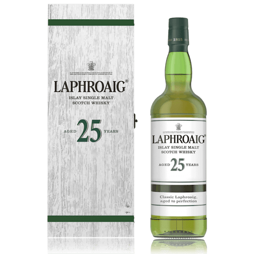 Bottle of Laphroaig 25 2018 whisky 51.9% ABV with giftbox 3mk