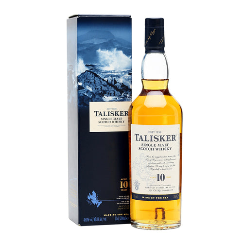 Bottle of Talisker Single Malt 10 Year Old Whisky with giftbox 3mk