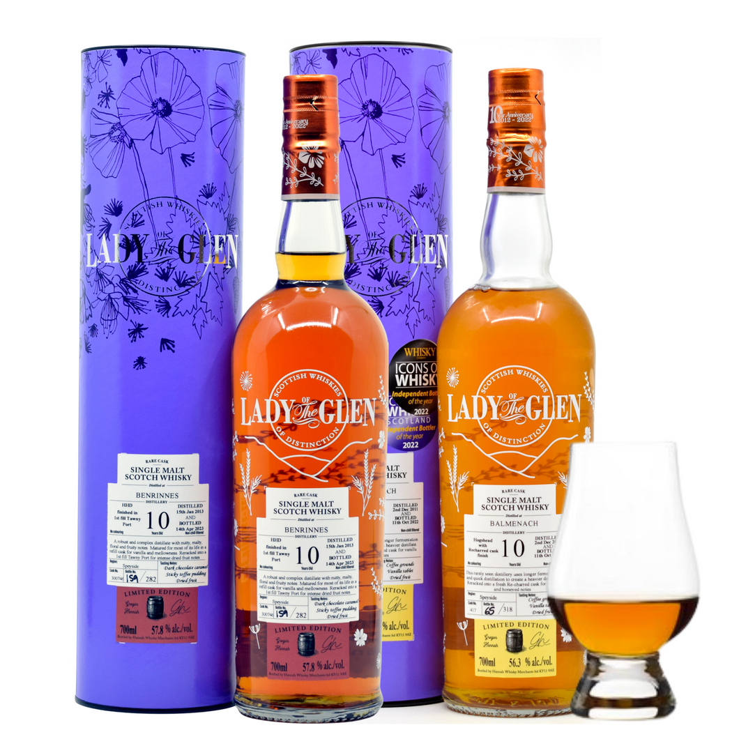 (Bundle) Benrinnes 2013 10YO 57.8% + Balmenach 2011 10YO 56.3%  Lady of the Glen (LotG)