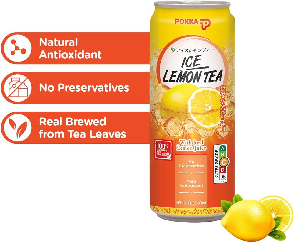 Pokka Ice Lemon Tea Mixer Cans 24*300ml