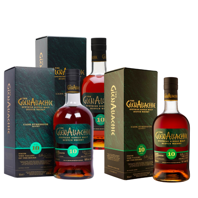 (Bundle) GlenAllachie 10 Cask Strength Batch 7 ,8 &9 Bundle