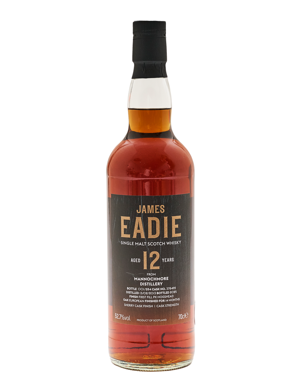 Mannochmore 2013/2025 12YO 1st Fill PX HHD Finish 700ml 52.7% James Eadie