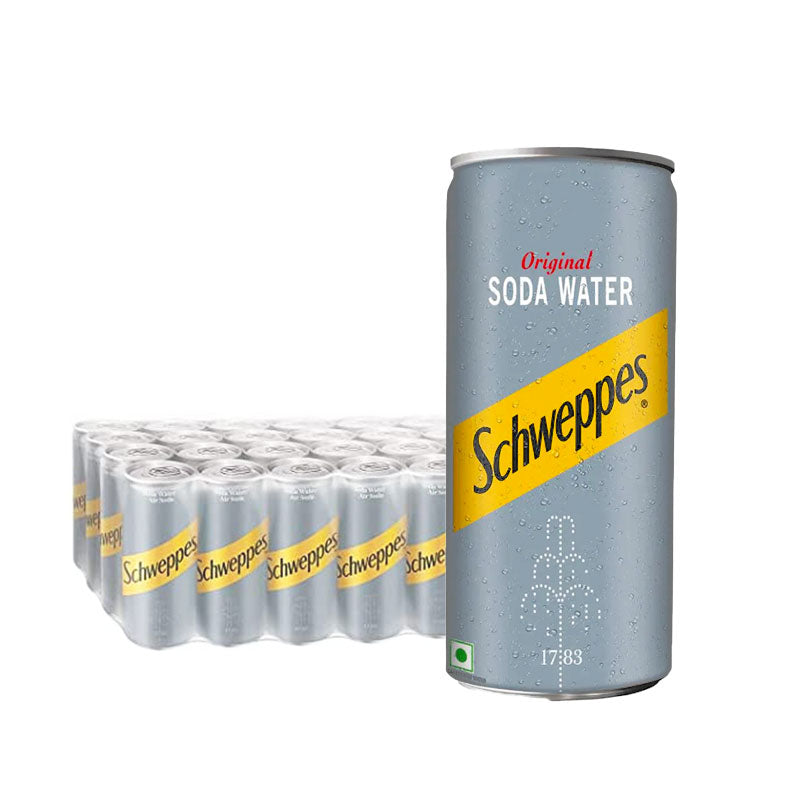 Schweppes Soda Water cans (330ml x 24)