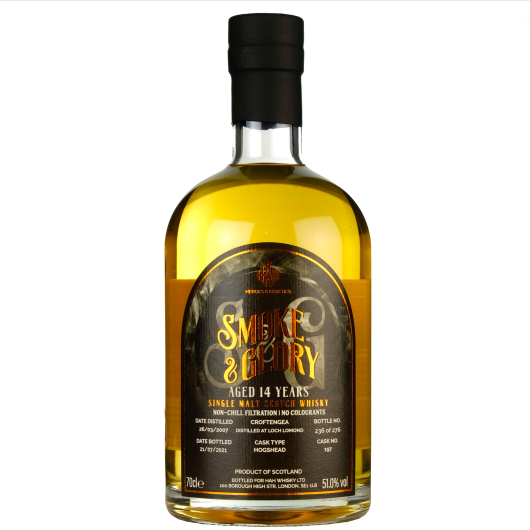 Loch Lomond (Croftengea) 2007 14YO cask 197 Smoke & Glory (Hero & Heretics) 51%