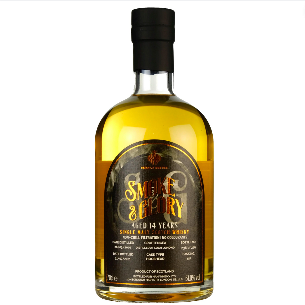 Croftengea(Loch Lomond) 2007 14YO cask 197 Smoke & Glory (Hero & Heretics) 51%