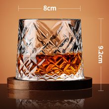 将图像加载到图库查看器中，Star (Glass + Base) Spinning Whisky Rock Glass 280ml (1pc)
