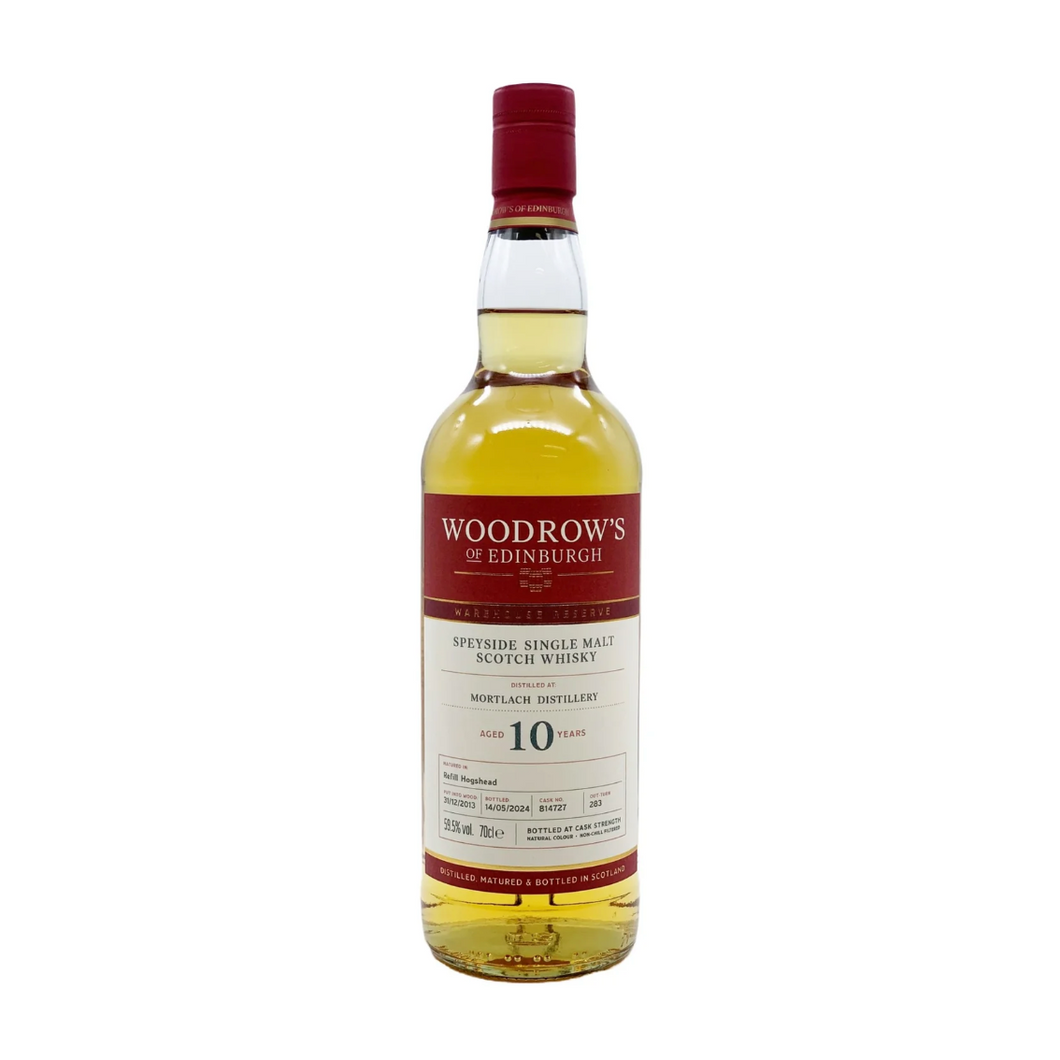 Mortlach 2013/2024 10YO Refill Hogshead 700ml 59.5% Woodrow's of Edinburgh