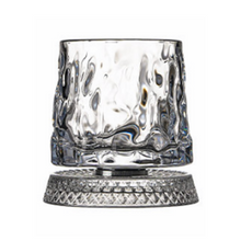 Load image into Gallery viewer, Melting (Glass + Base) Spinning Whisky Rock Glass 270ml (1pc)
