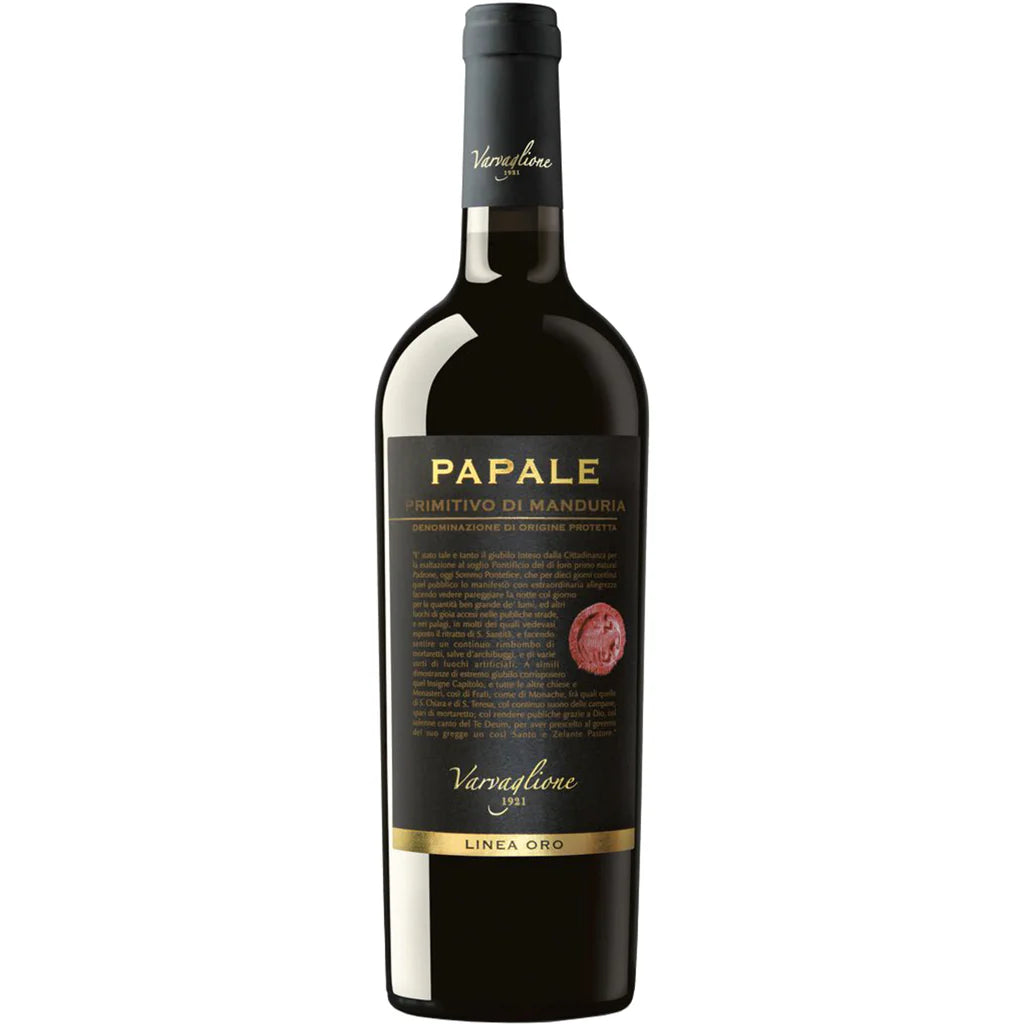 Varvaglione Papale Linea Oro Primitivo Di Manduria Red Wine (Puglia, Italy) 750ml