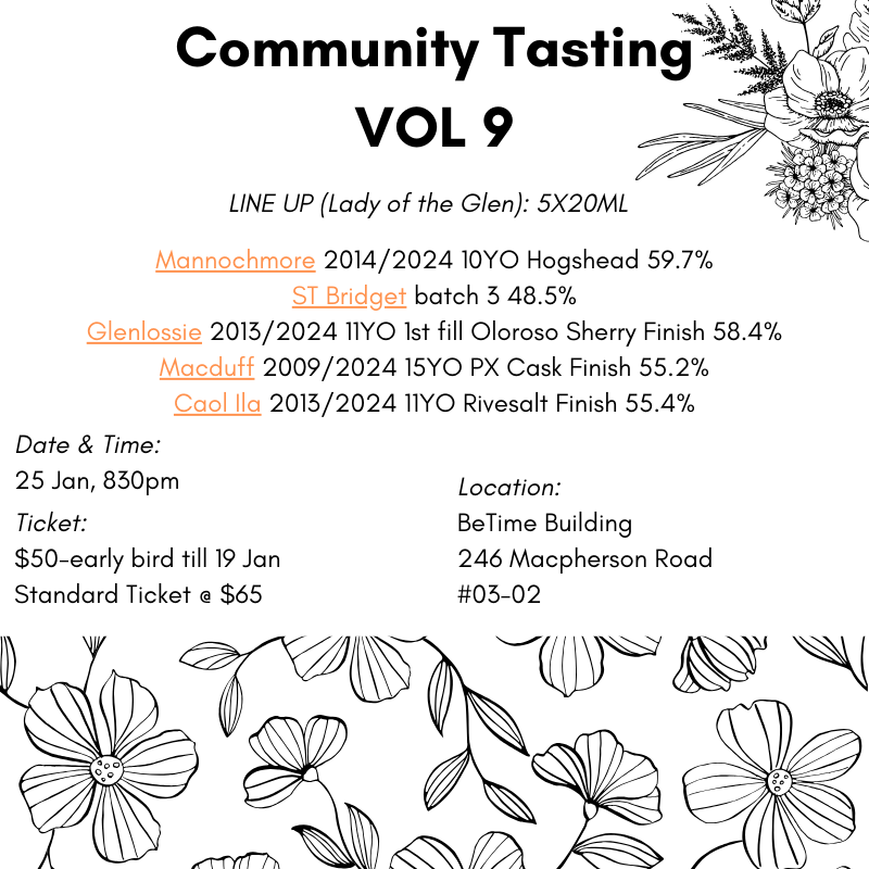 Community Tasting Vol 9 , 25 Jan 2025, 830pm (5x20ml)