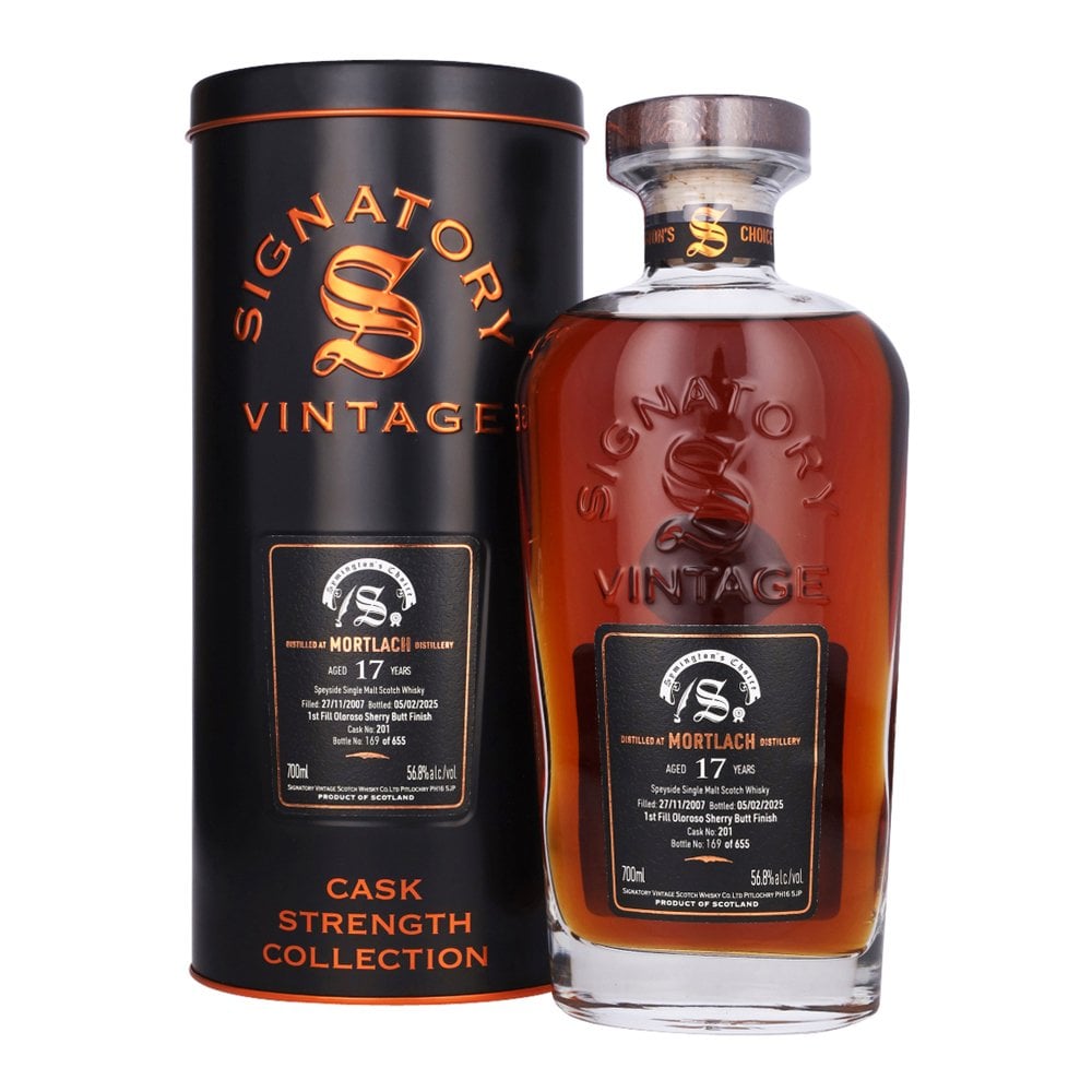 Mortlach 2007/2025 17YO 1st Fill Oloroso Sherry Butt Finish 700ml 56.80% SV Symington's Choice