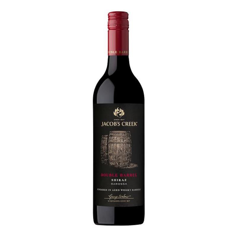 bottle of Jacob's Creek Double Barrel Shiraz 2018 red wine 3mk