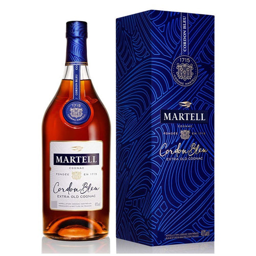Bottle of Martell Cordon Bleu cognac with giftbox 3mk