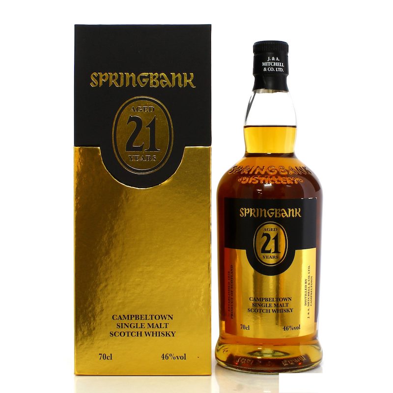 Bottle of Springbank 21 Single Malt Whisky with giftbox 3mk