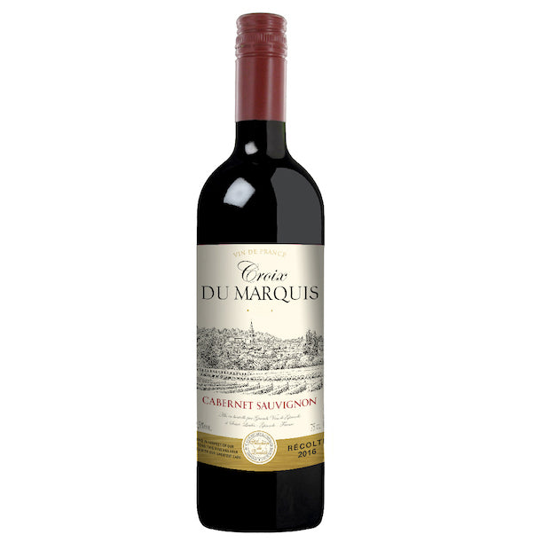 bottle of Croix du Marquis Cabernet Sauvignon 2019 red wine 3mk