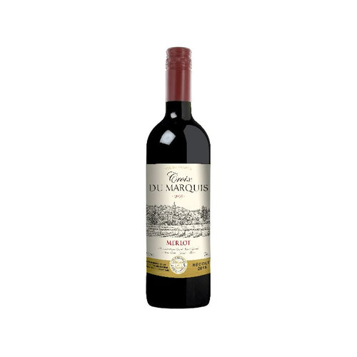 bottle of Croix du Marquis Merlot 2020 red wine 3mk