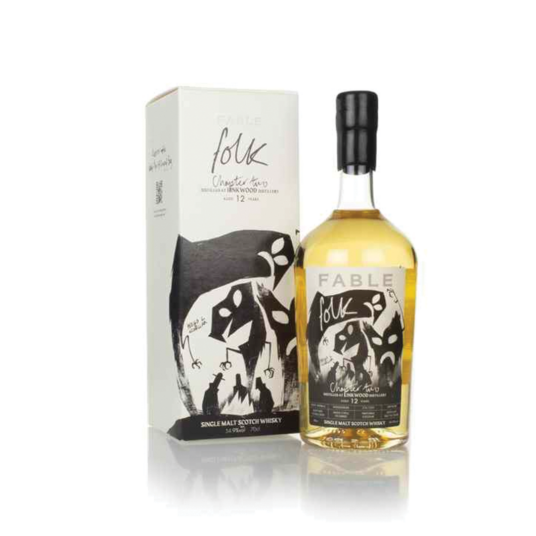 bottle of fable folk chapter two linkwood 12 year old whisky with giftbox 3mk