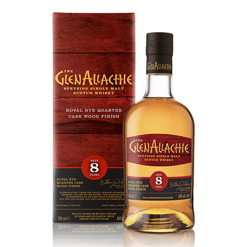 bottle of GlenAllachie 8 Year Old; Koval Rye Quarter with giftbox for preorder 3mk