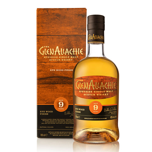 bottle of GlenAllachie 9 Year Old; Rye with giftbox for preorder 3mk