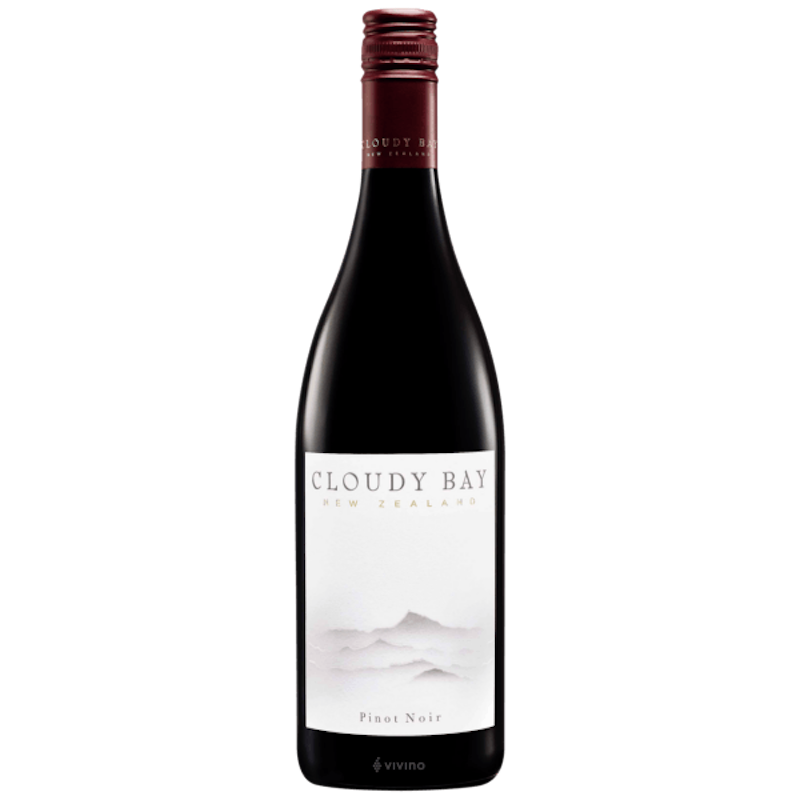 bottle of cloudy bay pinot noir 2019 red wine 3mk