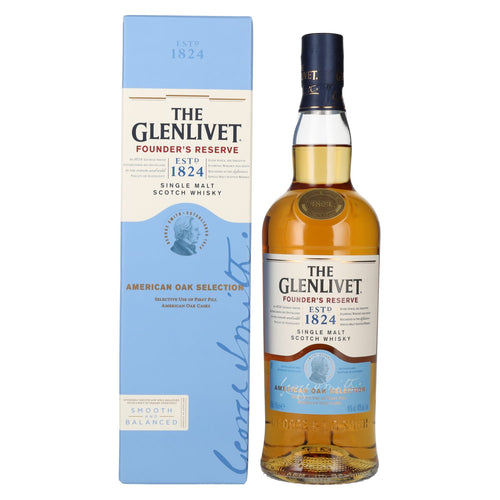 Bottle of Glenlivet Founder's Reserve whisky with giftbox 3mk