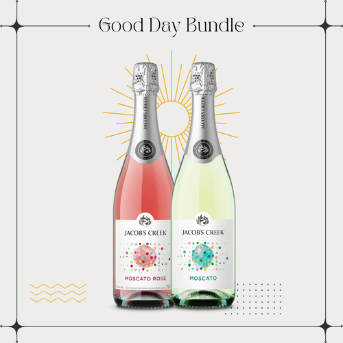 3mk 'good day' bundle featuring jacob's creek rose moscato and blanc moscato