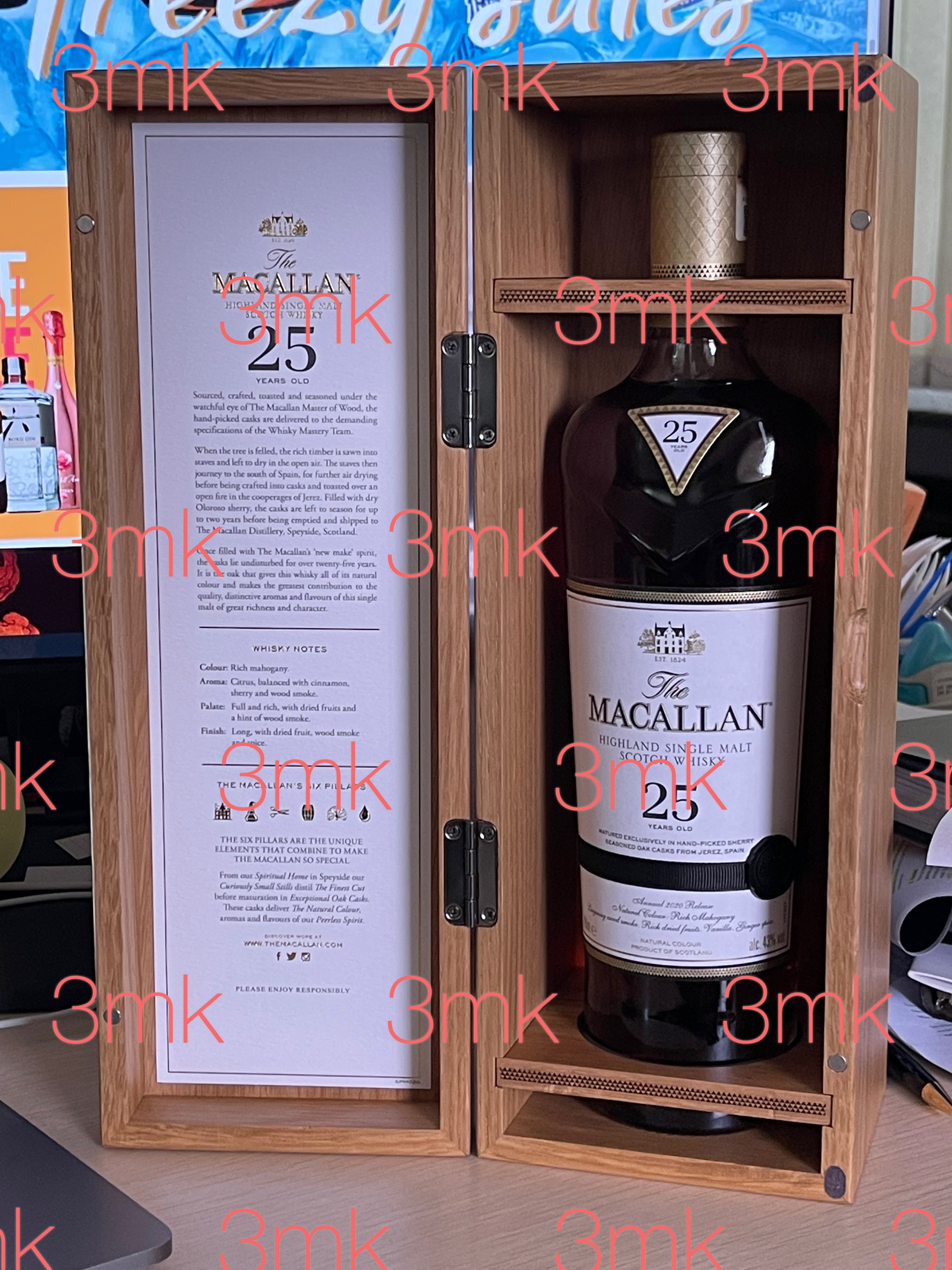 3MK Alcohol and Liquor Delivery: Macallan 25 Years Sherry Oak 2020