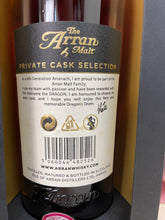 Load image into Gallery viewer, Arran 1998 Dragon&#39;s Dram Cask #1115 53.8% with Kate signature at the back
