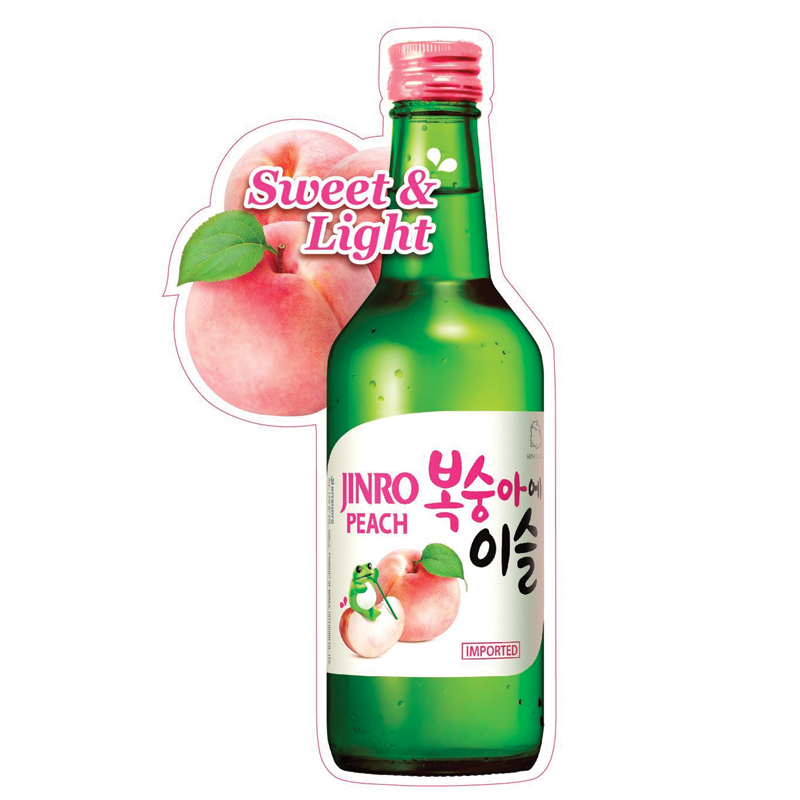 Bottle of Jinro Peach Soju 3mk