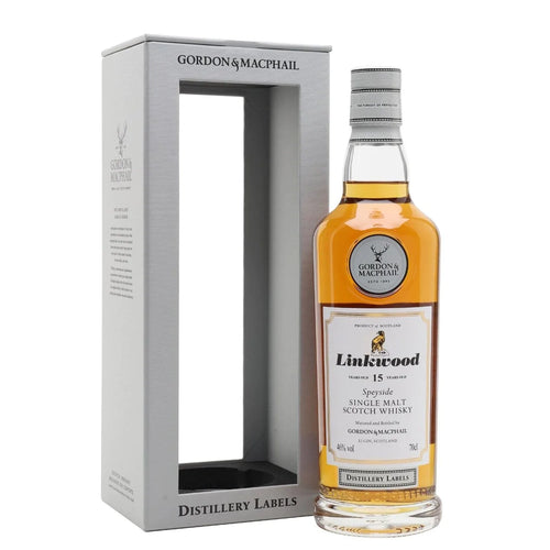 bottle of Gordon & Macphail Linkwood 15 YO whisky independent bottler 3mk