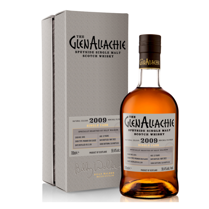 bottle of GlenAllachie 2009 Single Cask #1041 Premier Cru Classe with giftbox 3mk