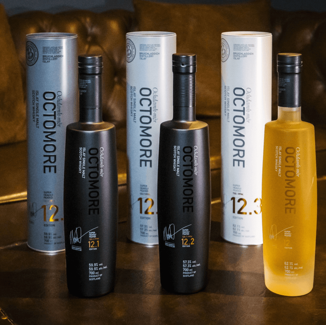 3mk bundle set of Octomore 12.1, 12.2 and 12.3 whisky