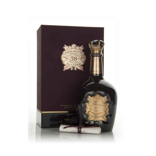 bottle of chivas regal royal salute 38 destiny of stone whisky with giftbox 3mk