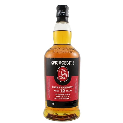 Bottle of Springbank 12 Cask Strength single malt whisky 3mk