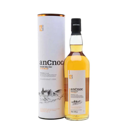 Bottle of AnCnoc 12 YO Single Malt Whisky 3mk