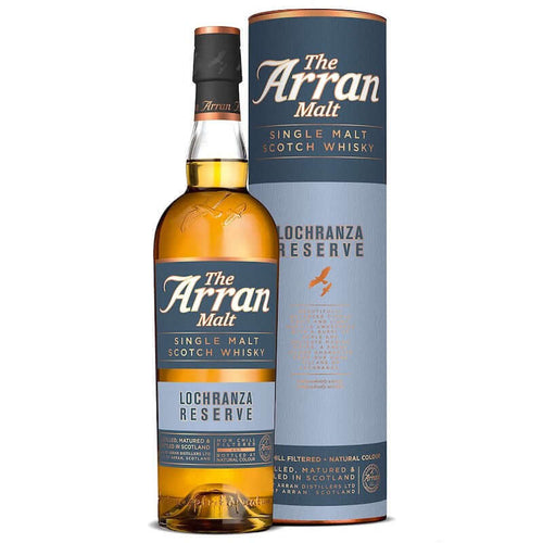bottle of arran lochranza reserve whisky with giftbox 3mk