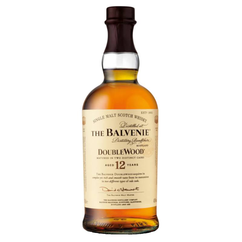 bottle of Balvenie 12 Year Old Doublewood Cask Whisky 3mk
