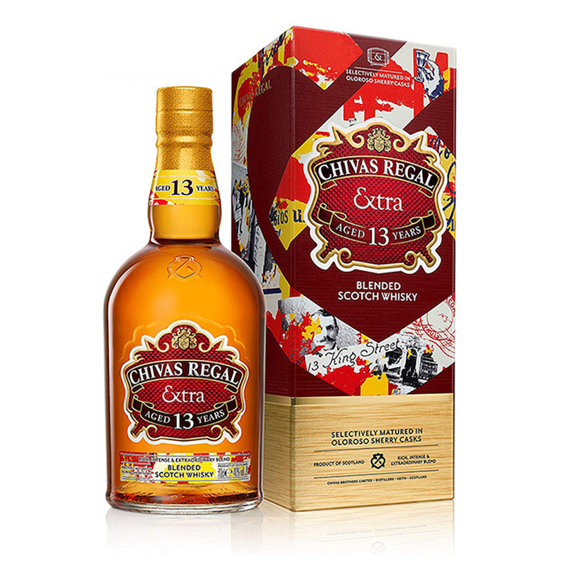 bottle of chivas 13 oloroso sherry cask blended whisky with giftbox 3mk