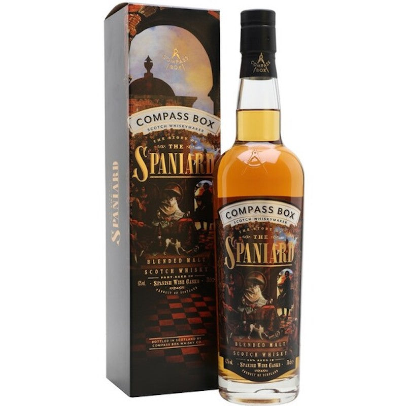 bottle of compass box the story of the spaniard whisky with giftbox 3mk