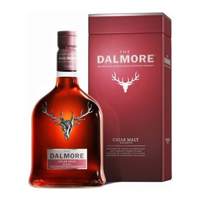 bottle of dalmore cigar malt whisky with giftbox 3mk