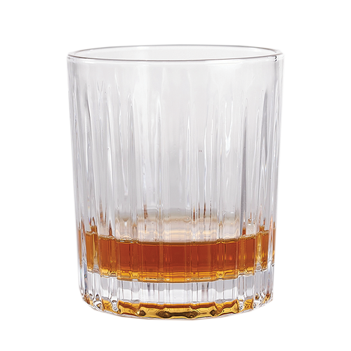 whisky rock glass with 'doctrine' design 310ml capacity 3mk