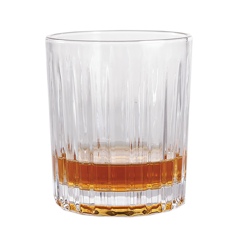 whisky rock glass with 'doctrine' design 310ml capacity 3mk