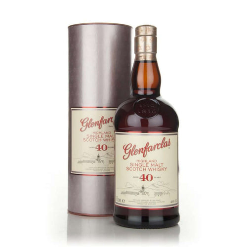 bottle of Glenfarclas 40 Year Old whisky with giftbox 3mk