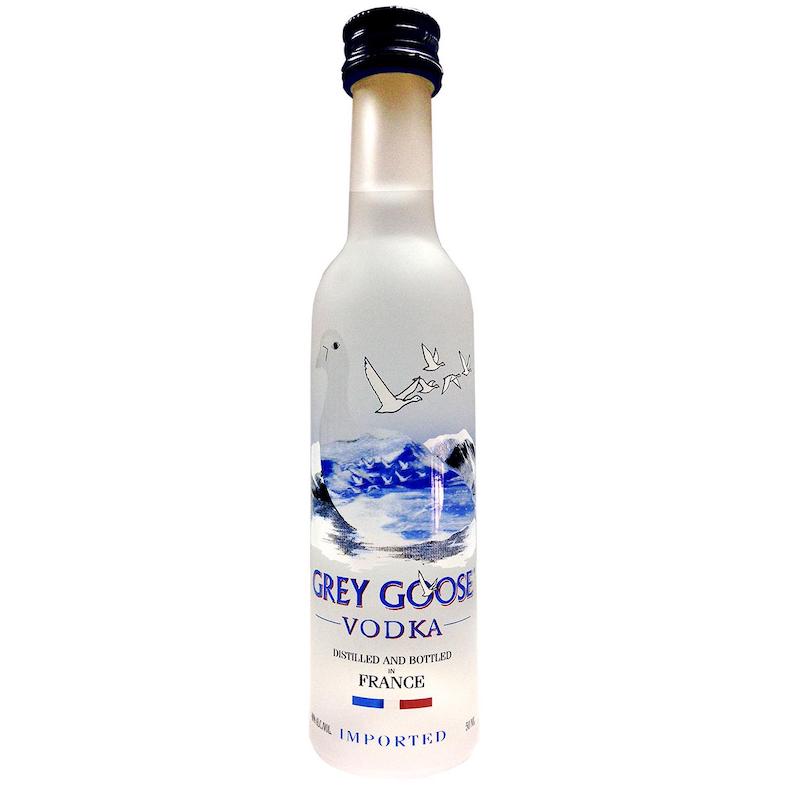 bottle of Grey Goose 5cl miniature bottle vodka 3mk