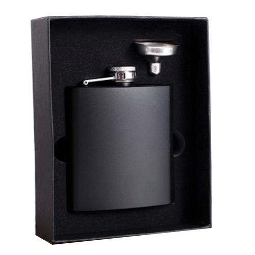 matte black hip flask 230 ml 3mk