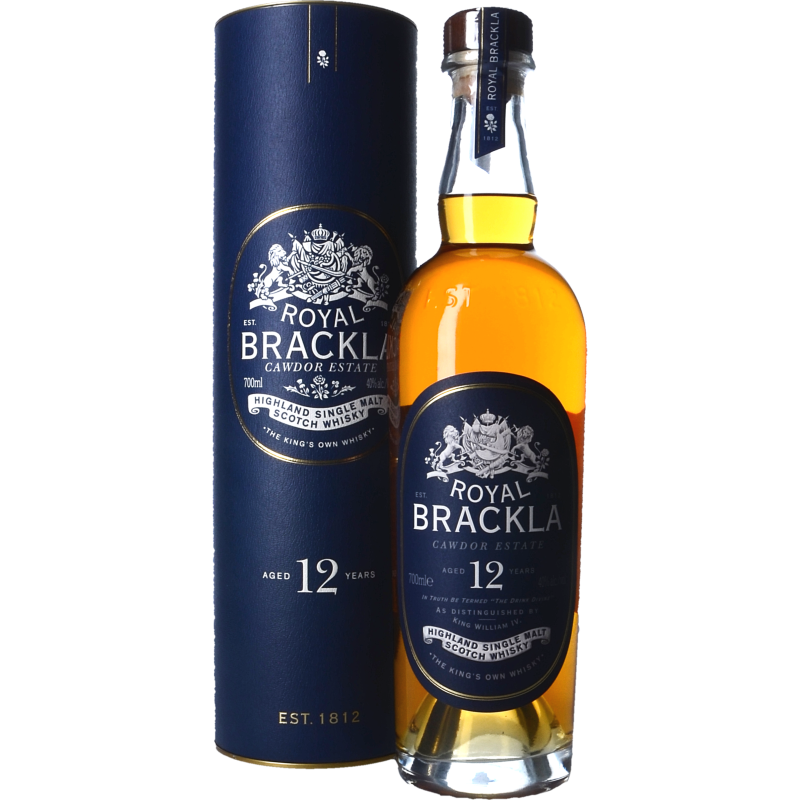 Bottle of Royal Brackla 12 Year Old whisky with giftbox 3mk