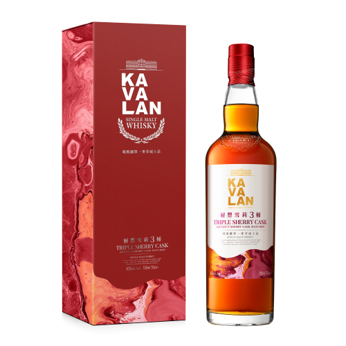 Bottle of Kavalan Triple Sherry Cask Whisky with giftbox 3mk