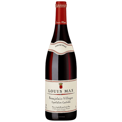 Bottle of Louis Max Beaujolais Villages 2018 red wine 3mk