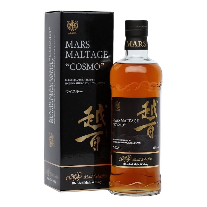 Bottle of Mars Maltage 'Cosmo' Blended Japanese Whisky with giftbox 3mk